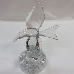 Cambridge Elegant Glass Crystal SEAGULL 10 Inch High Flower Frog